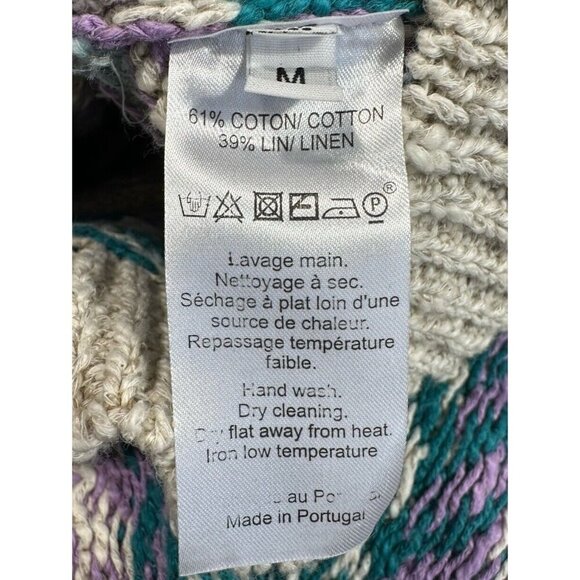 Poles Maison Montagut Sweater Womens Medium Purple‎ Textured Cotton Linen Jumper - Picture 9 of 13